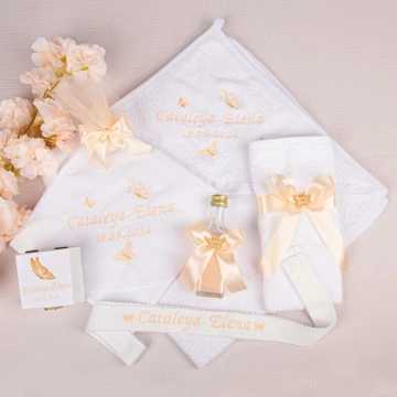 Trusou botez personalizat 224, Fluturi Somon