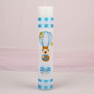 lumanare botez ursulet in balon aer cald