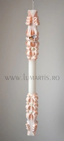 Lumanare de botez sculptata LB 715 D3,6 x 60 cm Somon - Img 2