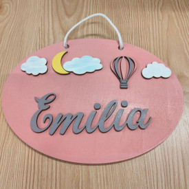 Plăcuță decor- nume copii - 017