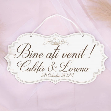 Plăcuța gravată "Bine ați venit"