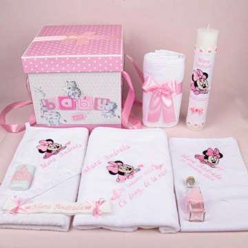 set botez minnie roz pal