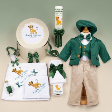 Set complet Botez „Leu” - Verde - SCB05