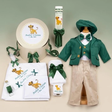 Set complet Botez „Leu” - Verde - SCB05