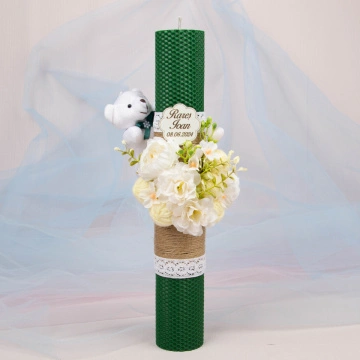 lumanare botez fagure verde