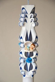 Lumanare de botez LB 708 D 3,6 cm x 60 cm Bleumarin