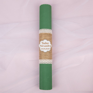 lumanare botez fagure verde 6