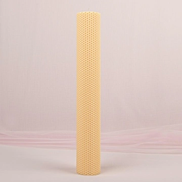 Lumânare tip fagure pentru Nuntă / Botez, dimensiune 6 x 40 cm, culoare Vanilie