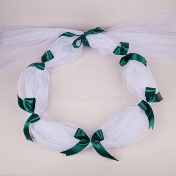 Decor Cristelniță cu Fundițe 008 - Verde smarald