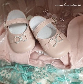 Pantofiori botez- Roz pudrat - Img 3