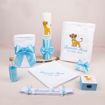 Set botez „Simba” - 216 (lumânare și trusou)