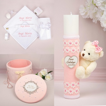set-botez-complet-catifea-roz