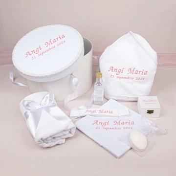 Trusou Botez Personalizat 249 - Roz pudră
