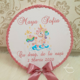 Cutie trusou botez roz