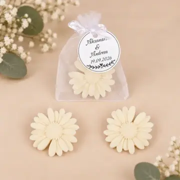 Mărturie Nuntă - Margaretă din ceară de soia MN02
