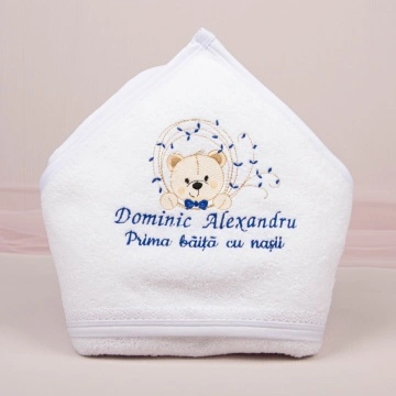 Prosop bebe personalizat 010 - „Prima Băiță cu Nașii”
