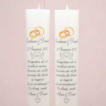 lumanari de nunta personalizate