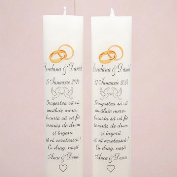 lumanari de nunta personalizate