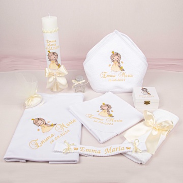 Set botez „Mica Prințesă”- ivory (lumânare și trusou) - Img 1