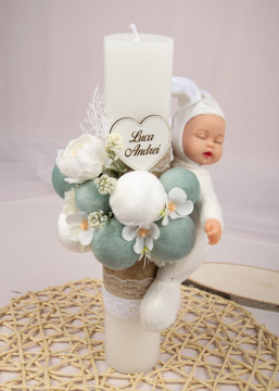 lumanare botez personalizata