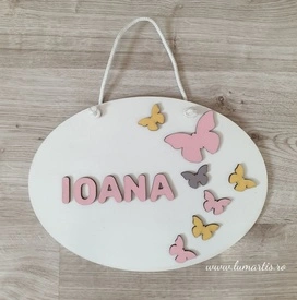 Plăcuță decor- nume copii - 004