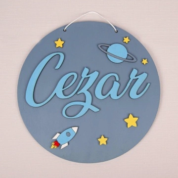 Plăcuță decor- nume copii - 018