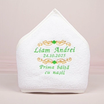 Prosop bebe personalizat 015 - „Prima Băiță cu Nașii”