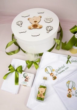 set botez cu ursulet in balon