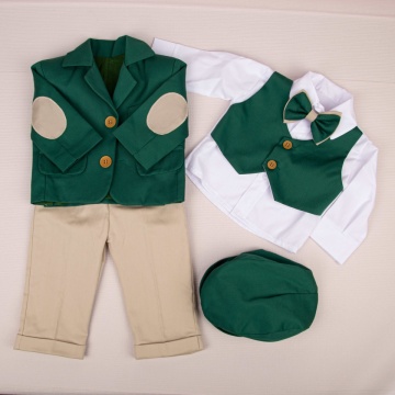 costum botez verde