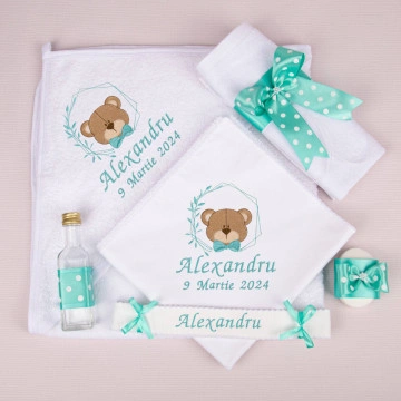 Trusou Botez Personalizat 212 - Ursuleț cu papion