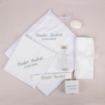 Trusou botez personalizat 225, Verde mentă