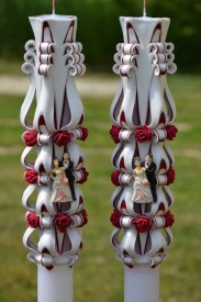 Lumanare de nunta sculptata LN 609 Grena - Img 2