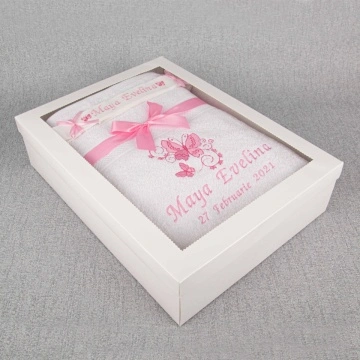 trusou botez fluturi roz pal