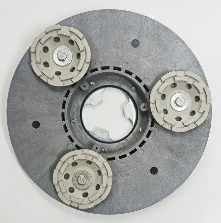 Disc cu 3 cupe diamantate (caracatite) pentru monodiscuri diam.43 cm