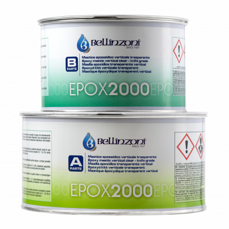 Mastic TRANSPARENT SOLID epoxidic premium pentru lipit si chituit marmura, granit, travertin, onix, pietre EPOX 2000, 1,6 Kg,
