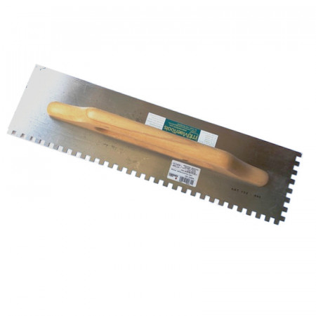 Gletiera dinţat inox 8x8 mm, 48 x 13 cm