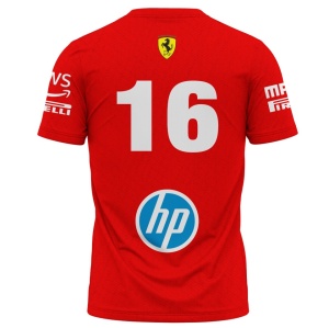 Tricou Charles Leclerc Ferrari F1 D180-STL - Img 2