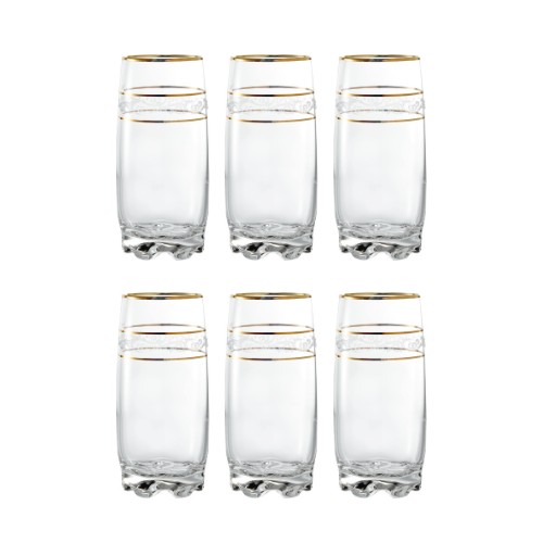 Set 6 pahare Lav Sultan Adora Gold 390 ml