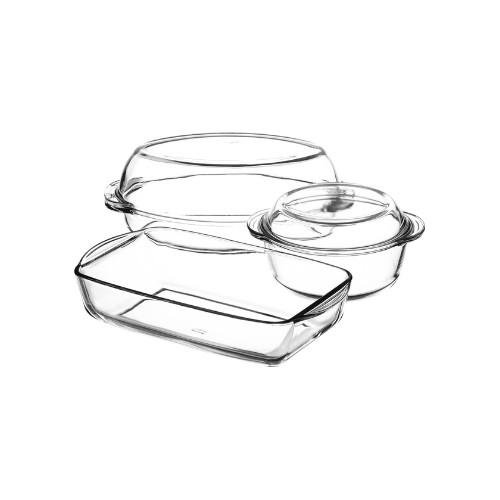 Set vase cuptor 5 piese Borcam 2.75 L/2.25 L/1.8 L + (1.45 L cu capac)