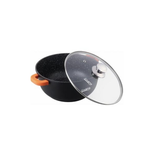 Cratita aluminiu cu capac Cooking Dark Line 10 L