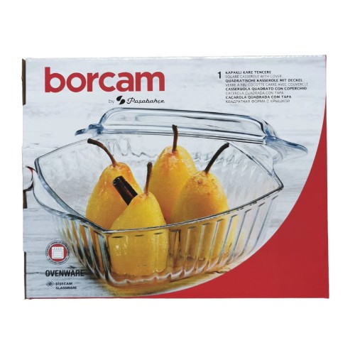 Vas termorezistent dreptunghiular cu capac Borcam 1.870 L
