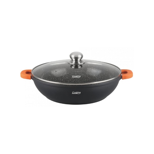 Cratita aluminiu cu capac Cooking Dark Line 5.5 L