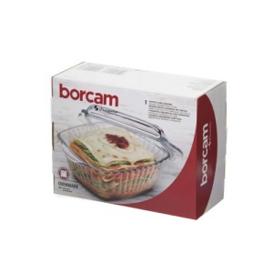 Caserola rectangulara cu capac Borcam 1.17 L - Img 2