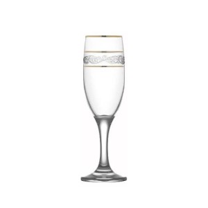 Set 6 pahare sampanie Lav Nevakar Gold 195 ml - Img 1