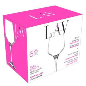 Set 6 pahare vin rosu Lav Lal 330 ml - Img 2