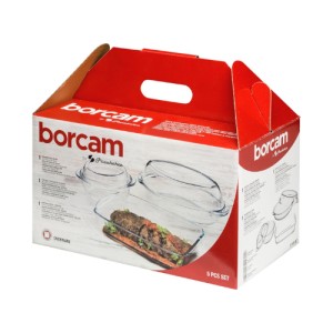 Set vase cuptor 5 piese Borcam 2.75 L/2.25 L/1.8 L + (1.45 L cu capac) - Img 2