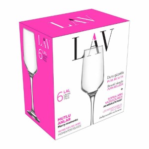 Set 6 pahare sampanie Lav Lal 230 ml - Img 2