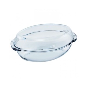 Vas termorezistent oval cu capac Borcam 2.85 L/1.8 L - Img 3