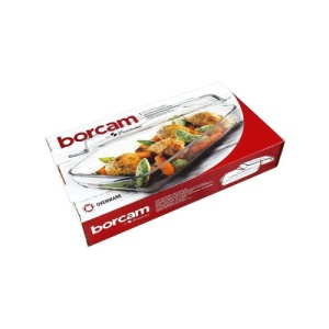 Caserola rectangulara cu capac Bocam 1.95 L/1.37 L - Img 2