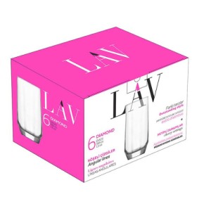 Set 6 pahare long drink Lav Diamond 385 ml - Img 2
